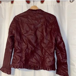 Christopher & Banks red leather jacket
